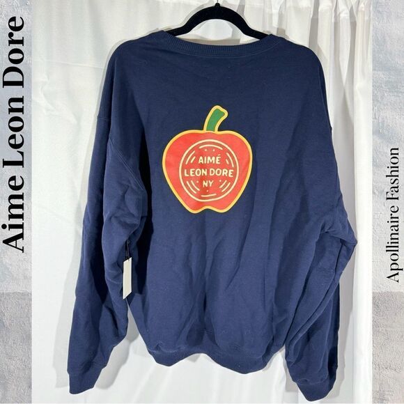 AIME LEON DORE SWEATSHIRT IN NAVY LARGE NWT VERY RARE - Picture 1 of 5